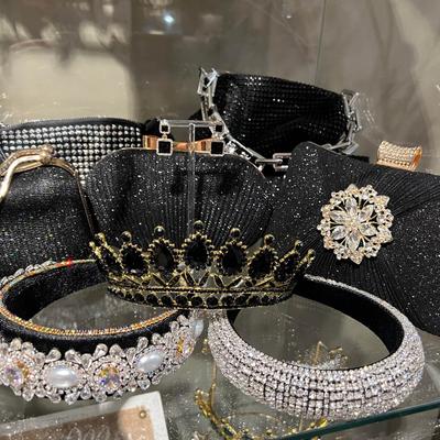 Jewel encrusted accessories.