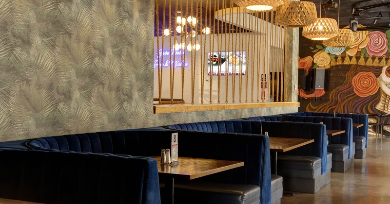 Interior, booths all lined up