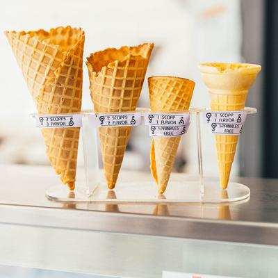 Cone flight with assorted cone sizes.