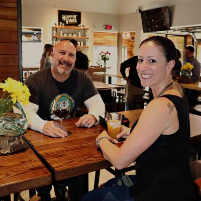 Guests having drinks.