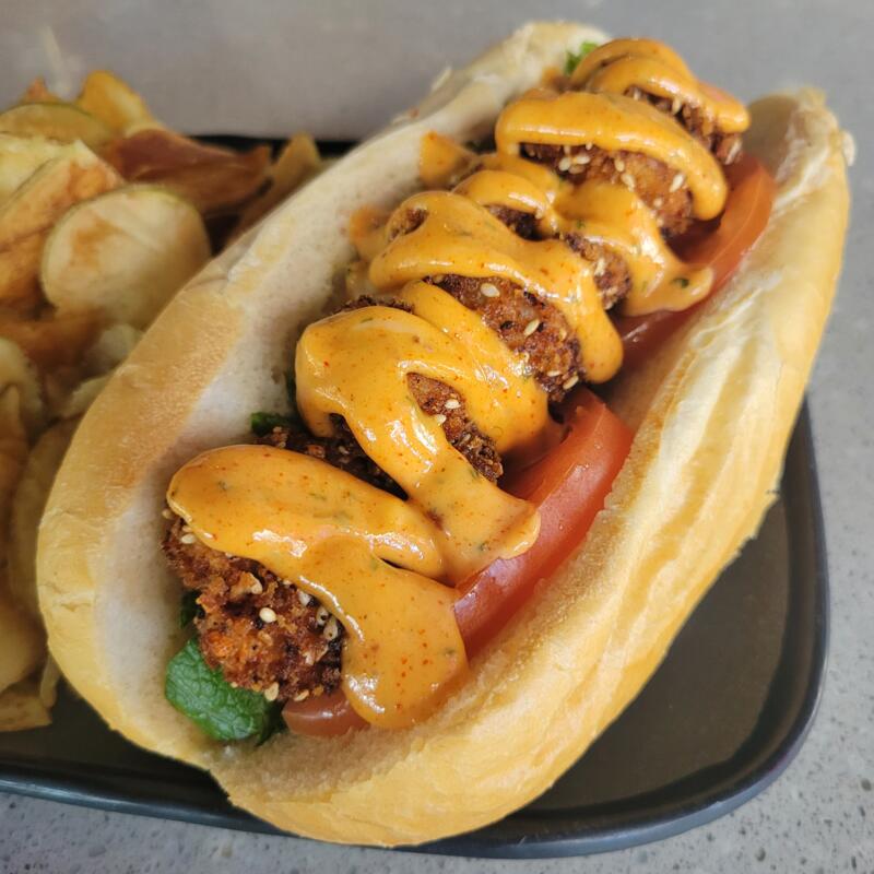 Sriracha Breaded Shrimp Po'Boy photo