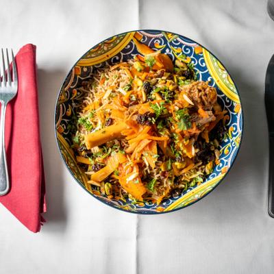 Qabuli Pallaw Lamb Shank.