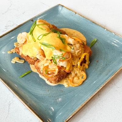 A variation of Eggs Benedict.