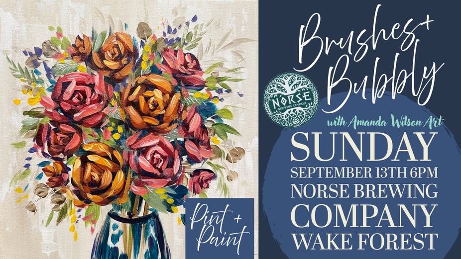 Brushes & Bubbly | Autumn Bouquet event photo