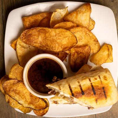 Prime Rib Panini, top view.