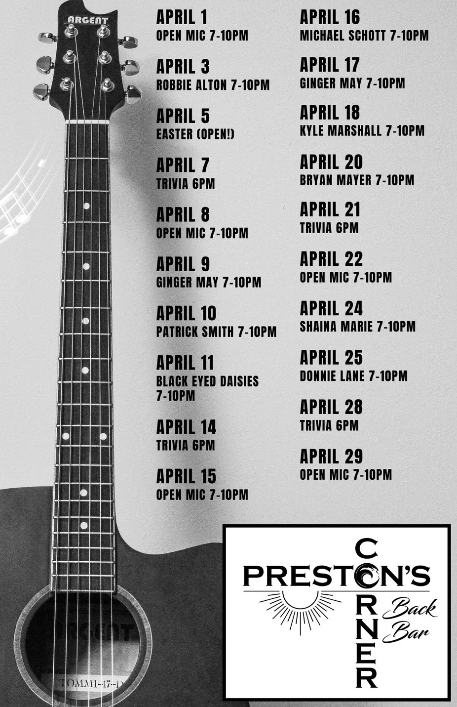 April in the Back Bar event photo