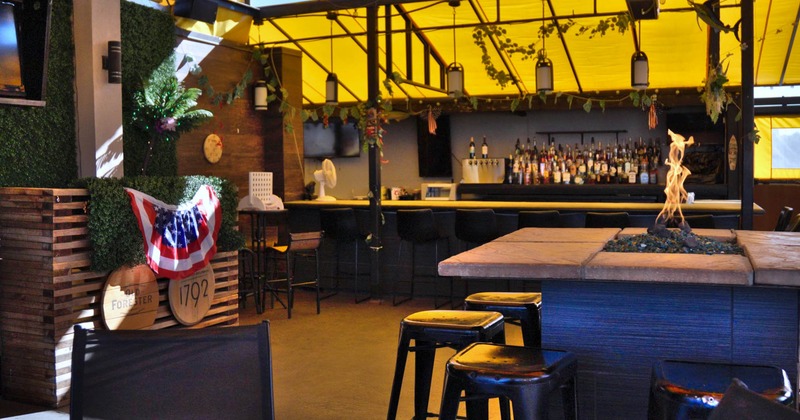 Interior, mini bar area with chairs