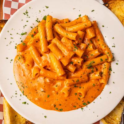 Rigatoni Ala Vodka, top view.