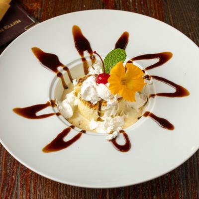 Soft cheese dumpling.