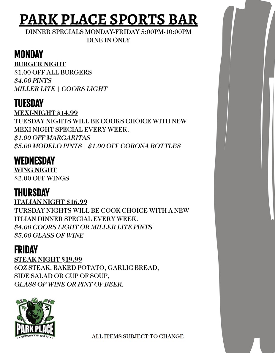 DINNER SPECIALS event photo