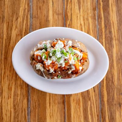 Loaded Buffalo Chicken Potato.