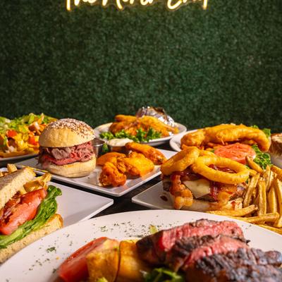 Various food on the table.