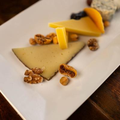 Cheese Progression plate, close up.