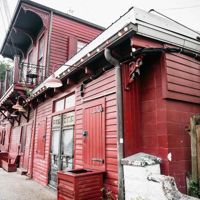 Exterior. view of the bar from side