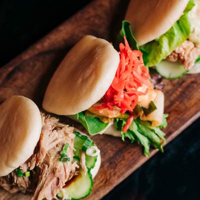 Assorted steamed buns.