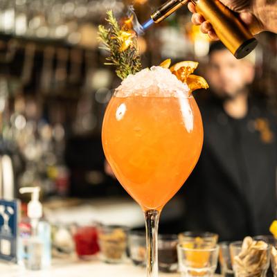 Bartender preparing cocktail