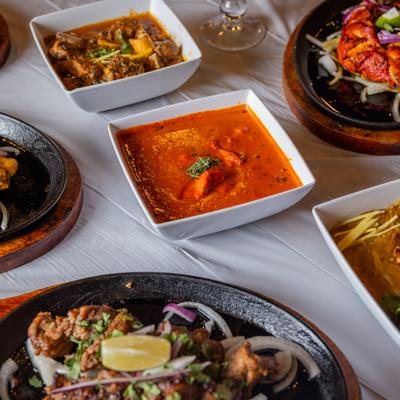 Various food dishes.