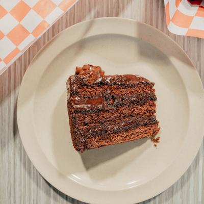 Chocolate Cake slice.
