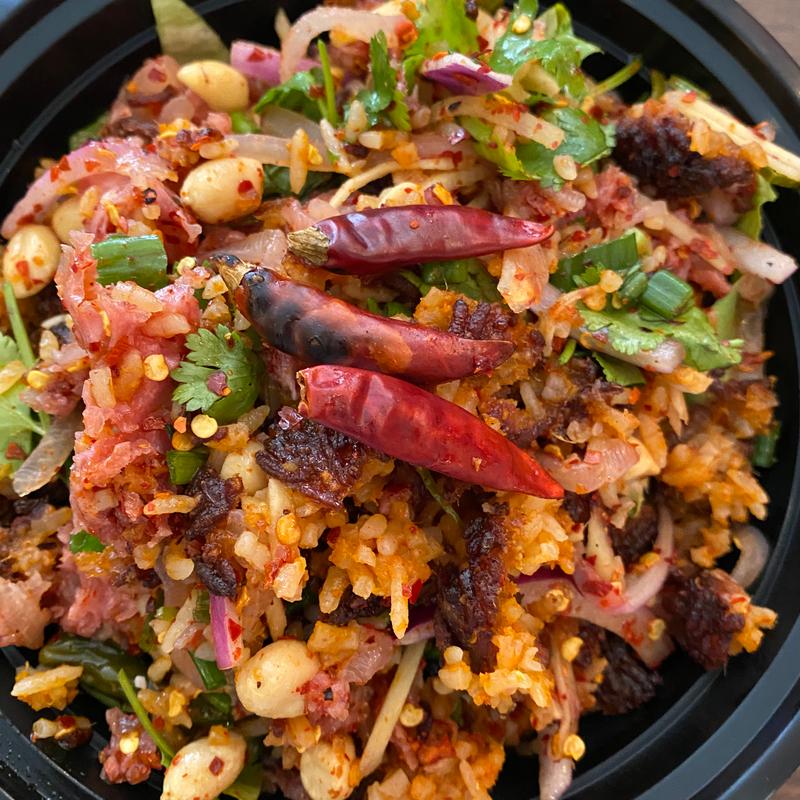 menu item 33 of 112, Crispy Rice Salad (GF)**