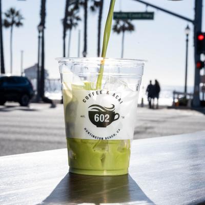 Iced matcha.