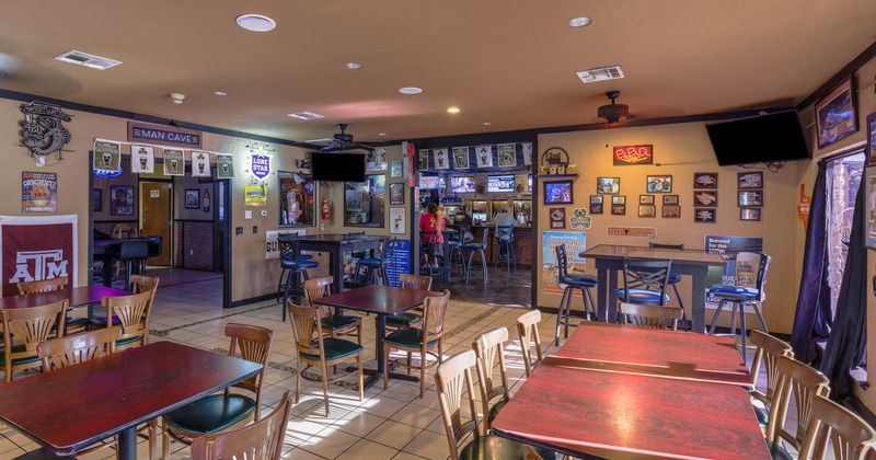 Interior, seating area, guests sitting, cozy atmosphere