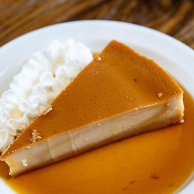 Flan dessert.