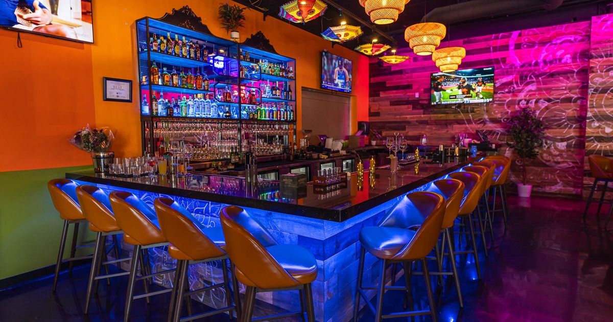 Interior, bar counter area