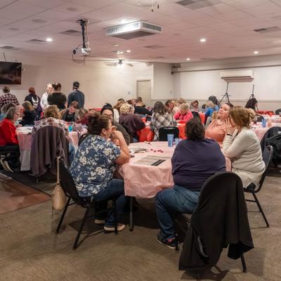 Banquet Room, people attending an event.