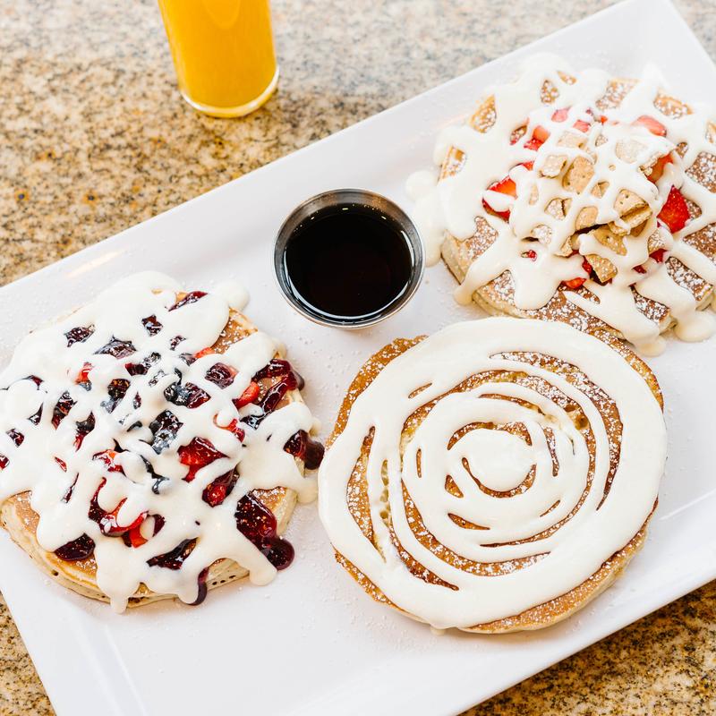 menu item 1 of 8, Pancake Sampler