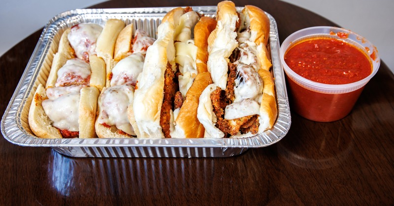 The Parms Sandwich Tray (meatball and chicken)