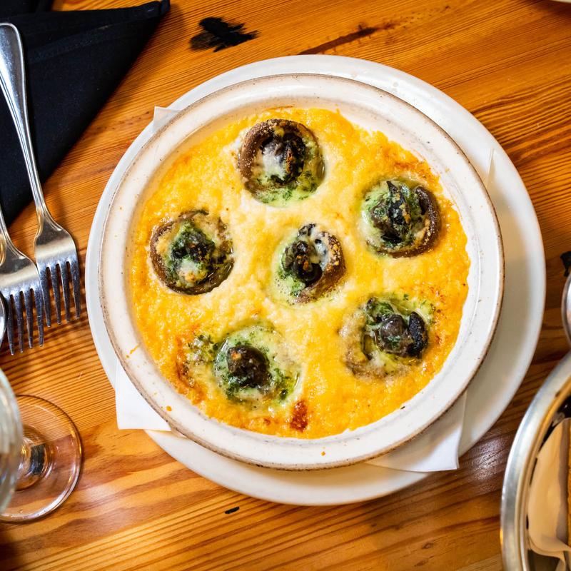 Escargot in Mushroom Caps photo