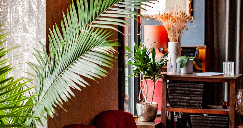 Interior, two chairs by the wall