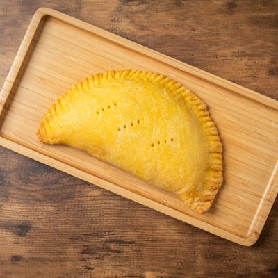 Stuffed empanada.