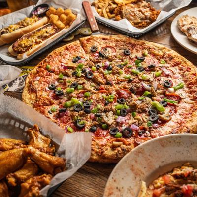 Various served meals.