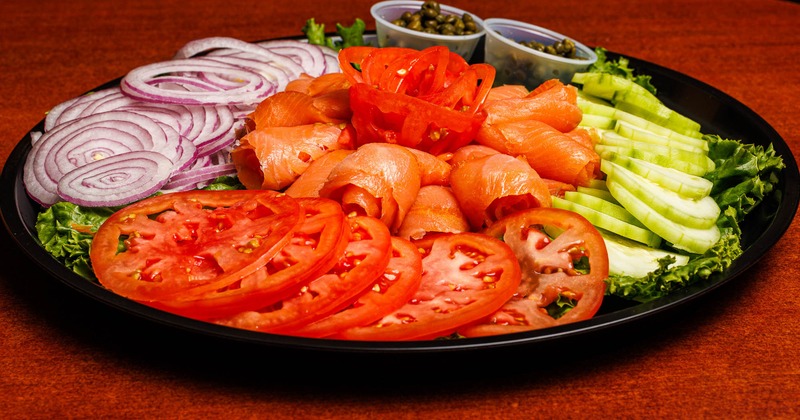Lox Veggie Platter, side view