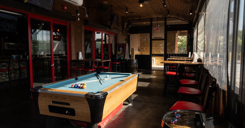 Interior, billiard table