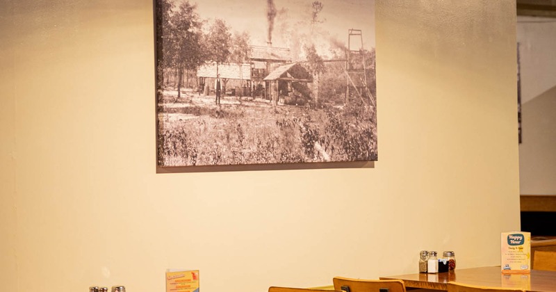 Interior, tables and chairs