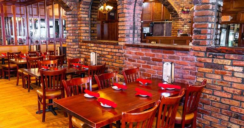 Interior, tables ready for guests