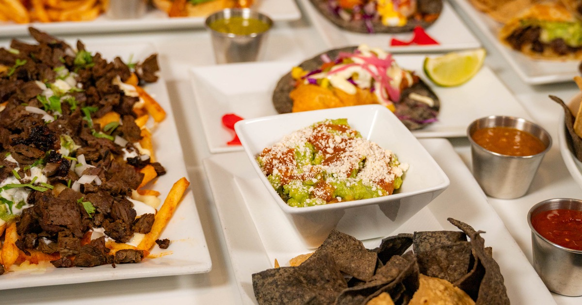 Variety of dishes served on the table