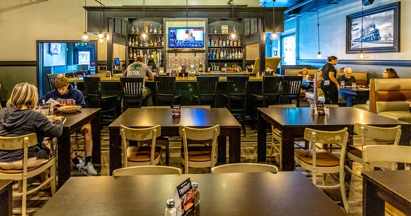 Interior, dining area and a bar