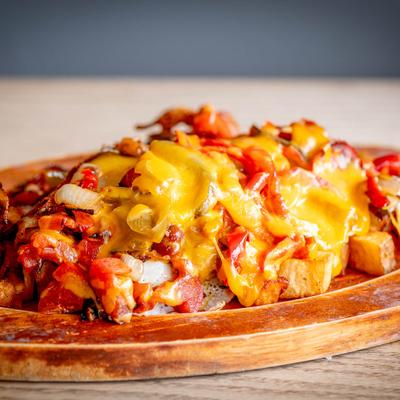 W's Breakfast Pizza.