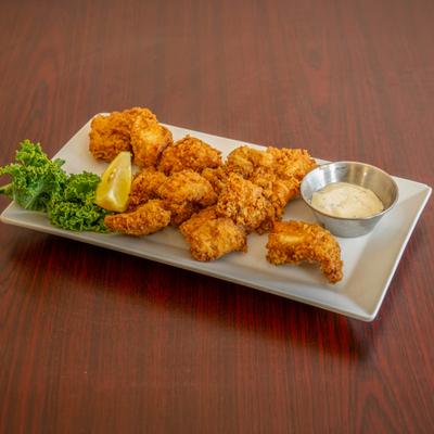 Redman Catfish Nuggets served with tartar sauce.