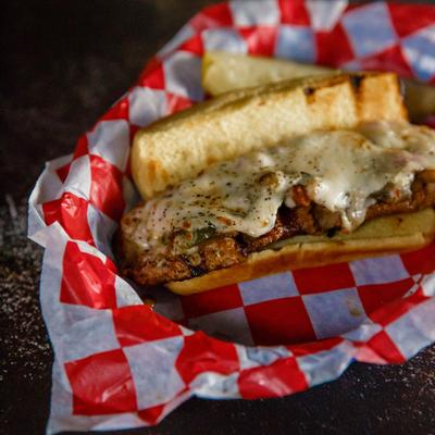 Philly cheese steak sandwich