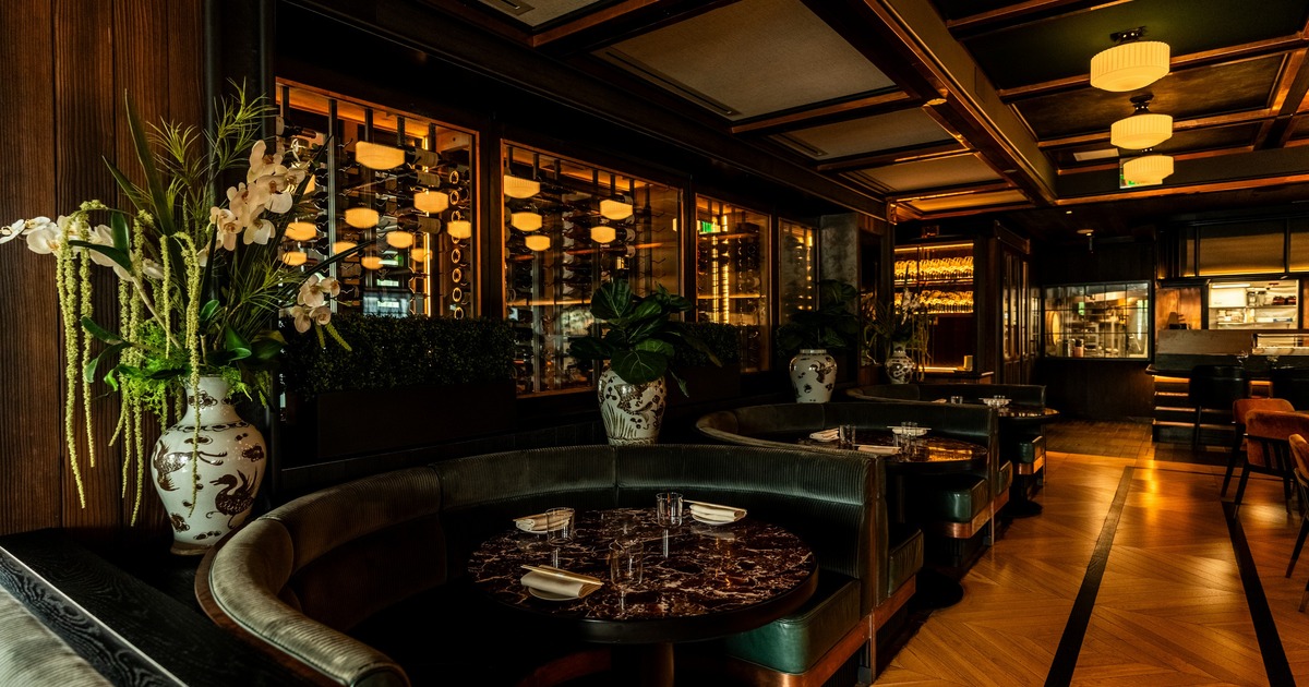 Interior, classy booth lounge/dining area