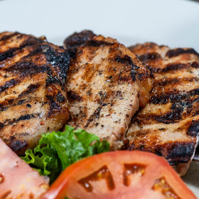 menu item 10 of 10, Grecian Style Pork Chops