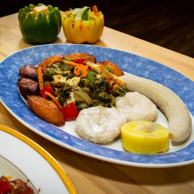 Callaloo and Saltfish dish