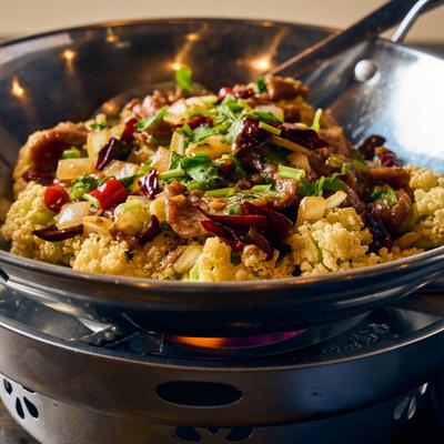 Singapore Sizzling Beef dish.