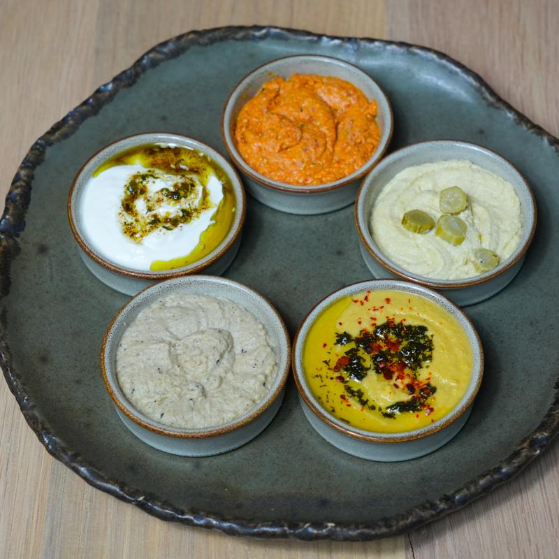 menu item 20 of 111, MEZZE - Selection of 5 Dips
