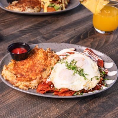 Chilaquiles breakfast.