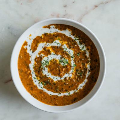 Dal makhani, top view.